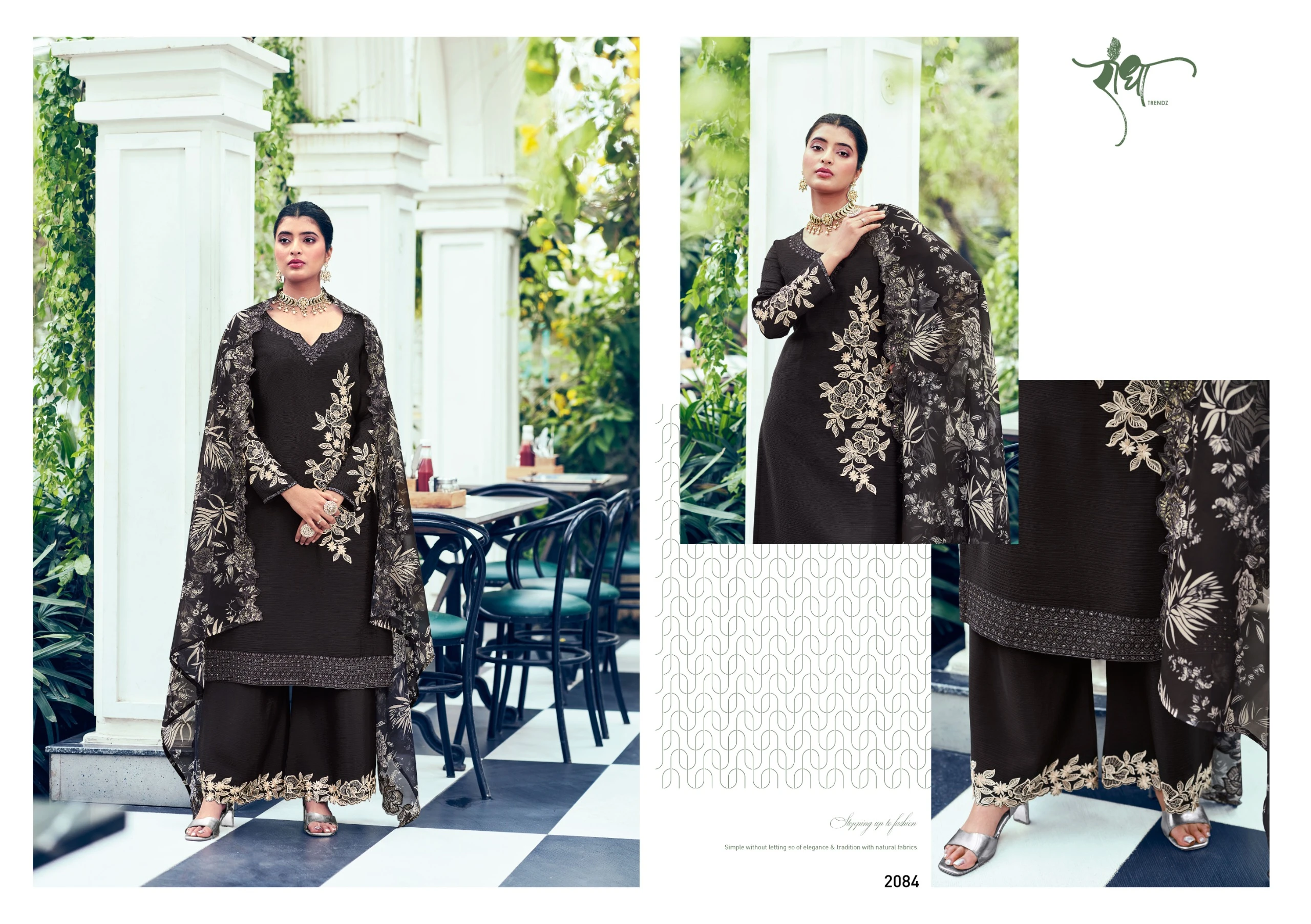 Radha Trendz Saanjh Heavy Premium Chinon Wholesale Fancy Salwar Suit Catalog — Wholesale Salwar Suits, MPA wholesale from Surat - Gallery Image 2